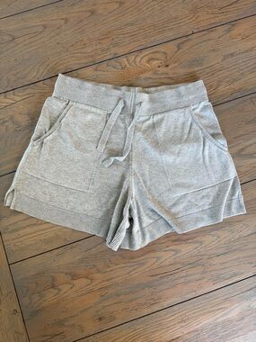 Banana Republic Heather Gray Knit Drawstring Cardigan